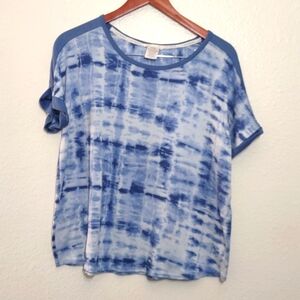 SLIGHTLY USED LUCK BRAND TYE DYE BLUE SHIRT SIZE XL